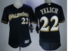 Milwaukee Brewers #22 Christian Yelich Blue Flex Base Jersey