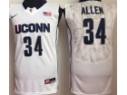 Uconn Huskies #34 Ray Allen White College Basketball Jersey