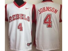 Nevada Las Vegas #4 Jeffrey Johnson White College Basketball Jersey