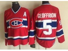 Montreal Canadiens #5 Bernie Geoffrion Red CCM Hockey Jerseys