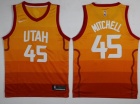 Nike Utah Jazz #45 Donovan Mitchell Orange Rainbow City Jersey