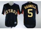 Houston Astros #5 Jeff Bagwell Blue With Gold Number Cool Base Jersey