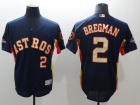 Houston Astros #2 Alex Bregman Blue World Series Champions Gold Program Flex Base Jersey