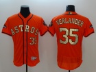 Houston Astros #35 Justin Verlander Orange World Series Champions Gold Program Flexbase Jersey