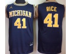 Michigan Wolverines #41 Glen Rice Blue College Basketball Jersey