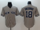 New York Yankees #18 Didi Gregorius Grey Cool Base Jersey