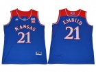 Kansas Jayhawks #21 Joel Embiid Blue College Basketball Jersey