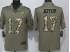 Philadelphia Eagles #17 Alshon Jeffery Olive Camo Salute To Service Limited Jersey