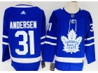 Youth Adidas Toronto Maple Leafs #31 Frederik Andersen Blue Hockey Jersey