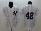 New York Yankees #42 Mariano Rivera White Cool Base Jersey