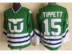 Hartford Whalers #15 Dave Tippett Green Hockey Jersey