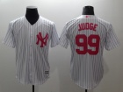 New York Yankees #99 Aaron Judge White Pink Cool Base Jersey