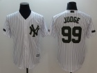 New York Yankees #99 Aaron Judge White Green Cool Base Jersey