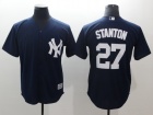 New York Yankees #27 Giancarlo Stanton Blue Cool Base Jersey