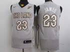 Nike Cleveland Cavaliers #23 LeBron James Gray City Player Basketball Jersey