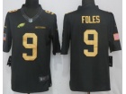 Philadelphia Eagles #9 Nick Foles Gold Anthracite Salute to Service Limited Football Jersey