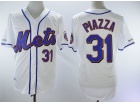 New York Mets #31 Mike Piazza All White Throwback Jersey