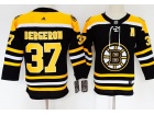 Women Adidas Boston Bruins #37 Patrice Bergeron Black Hockey Jersey