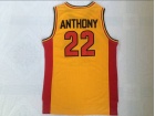 Oak Hill #22 Carmelo Anthony Yellow Basketball Jersey