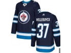 Adidas Winnipeg Jets #37 Connor Hellebuyck Blue Hockey Jersey