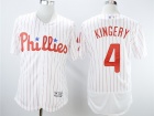 Philadelphia Phillies #4 Scott Kingery White Pinstripes Flexbase Jerseys