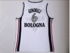 Manu Ginobili Jersey #6 Virtus Kinder Bologna European Basketball Jersey