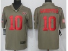 San Francisco 49ers #10 Jimmy Garoppolo Olive Salute To Service Limited Jersey