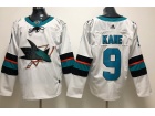 Adidas San Jose Sharks Jerseys #9 Evander Kane White Hockey Jersey