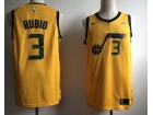 Nike Utah Jazz #3 Ricky Rubio Yellow Swingman Jersey