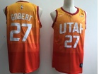 Nike Utah Jazz #27 Rudy Gobert Orange Rainbow City Jersey