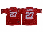 Ohio State Buckeyes #27 Eddie George Red Throwback College Football Jersey