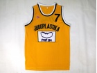 Jugoplastika Split Moive #7 Toni Kukoc Yellow Basketball Jersey