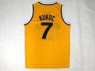 Jugoplastika Split Moive #7 Toni Kukoc Yellow Basketball Jersey