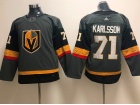 Adidas Vegas Youth Golden Knights #71 William Krrlsson Grey Hockey Jersey