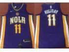 Nike New Orleans Pelicans #11 Jrue Holiday Purple City Swingman Jerseys