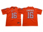 2018 Clemson Tigers #16 Trevor Lawrence Orange Vapor Limited College Football Jersey