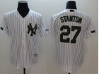 New York Yankees #27 Giancarlo Stanton White Memorial Day Cool Base Jersey