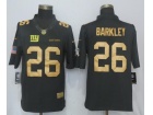 New York Giants #26 Saquon Barkley Gold Anthracite Salute To Service Limited Jersey