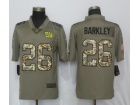 New York Giants #26 Saquon Barkley Olive/Camo Salute to Service Limited Jersey