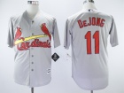 St. Louis Cardinals #11 Paul Dejong Grey Cool Base Jerseys