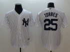 New York Yankees #25 Gleyber Torres White Cool Base Jersey