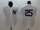 New York Yankees #25 Gleyber Torres White Cool Base Jersey