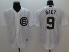 Chicago Cubs #9 Javier Baez White Memorial Day Cool Base Jersey