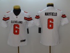 Women Cleveland Browns #6 Baker Mayfield White Vapor Untouchable Limited Jersey