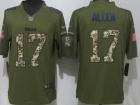 Buffalo Bills #17 Josh Allen Green Salute to Service Limited Jersey