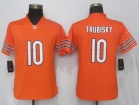 Women Chicago Bears #10 Mitch Trubisky Orange Vapor Untouchable Limited Jersey