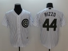 Chicago Cubs #44 Anthony Rizzo White Memorial Day Cool Base Jersey