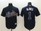 Atlanta Braves #1 Ozzie Albies Blue Cool Base Jersey