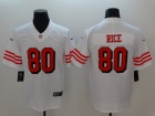 San Francisco 49ers #80 Jerry Rice White Color Rush Limited Football Jersey