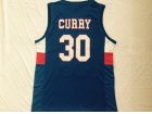 Charlotte Christian Knights #30 Stephen Curry Blue High School Basketball Jerseys